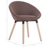 vidaXL Eetkamerstoelen 4 st stof bruin