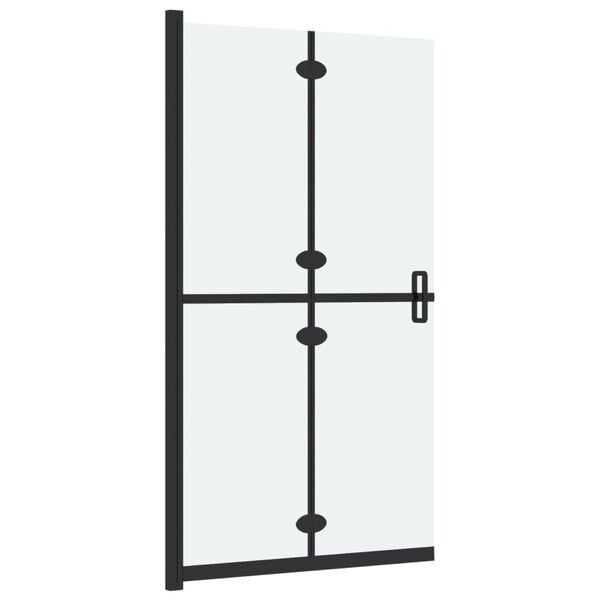 vidaXL Inloopdouchewand inklapbaar 80x190 cm ESG-glas mat