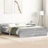 vidaXL Bedframe met hoofd- en voeteneinde grijs sonoma 140x200 cm