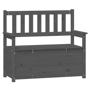 vidaXL Bankje 112,5x51,5x96,5 cm massief grenenhout grijs