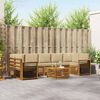 vidaXL Buiten bankenset 8 pcs Natuurlijk en Beige Massief Acaciahout