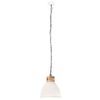 vidaXL Hanglamp industrieel E27 46 cm ijzer en massief hout wit