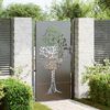 vidaXL Tuinpoort met slot Zwart 100 x 200 cm Poedergecoat staal