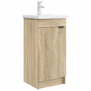 vidaXL Badkamermeubel met Wasbak Sonoma Eiken 42 x 40 x 84,5 cm