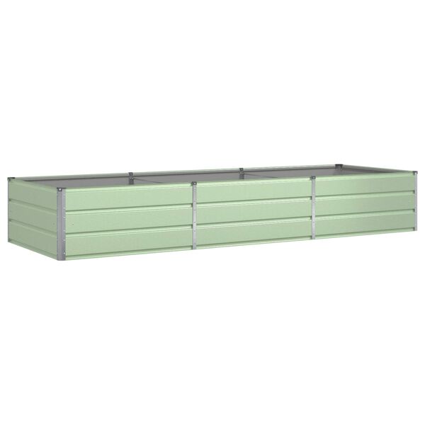 vidaXL Plantenbak Pastelgroen 195 x 100 x 45 cm Gegalvaniseerd staal