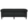 vidaXL Driezitsbank Chesterfield-stijl stof zwart