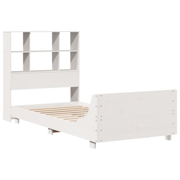vidaXL Bedframe zonder matras massief grenenhout wit 90x190 cm