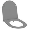 vidaXL Toiletzitting Grijs 44 x 36,4 x 3,4 cm Duroplast