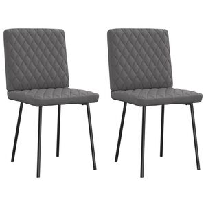 vidaXL Eetkamerstoelen 2 st kunstleer grijs