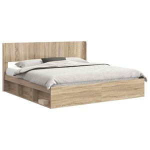 vidaXL Bedframe met opbergruimte en hoofdbord 3 pcs Bewerkt hout
