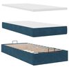 vidaXL Ottoman bed met matrassen en LED's 180x200cm fluweel