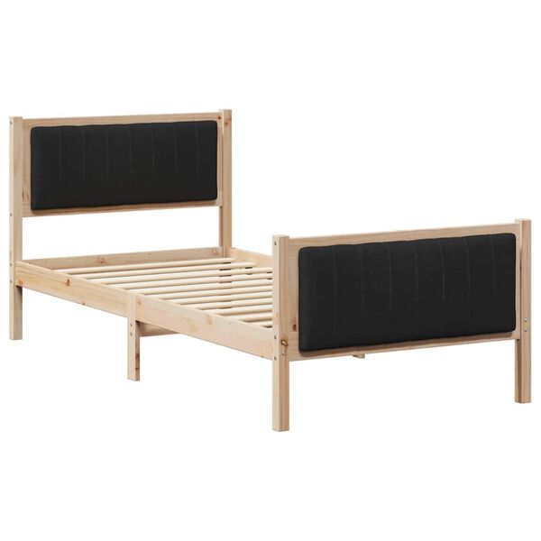 vidaXL Bedframe Bruin en zwart 90 x 190 cm Massief grenenhout