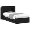 vidaXL Bedframe met opbergruimte en hoofdbord Zwart 90 x 190 cm