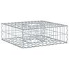 vidaXL Gabion Verhoogd Bed 60 x 60 x 20 cm Gegalvaniseerd staal Zilver