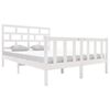 vidaXL Bedframe massief grenenhout wit 150x200 cm