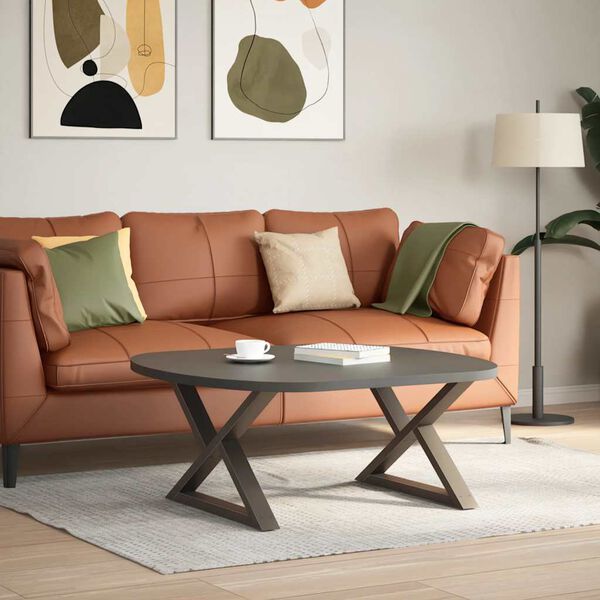 vidaXL Salontafelpoten 2 st 70x(42-43,3) cm staal naturel