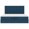 vidaXL Ottoman bed met matrassen 200x200cm fluweel donkerblauw