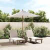 vidaXL Parasol met houten paal 198x198x231 cm zandkleurig