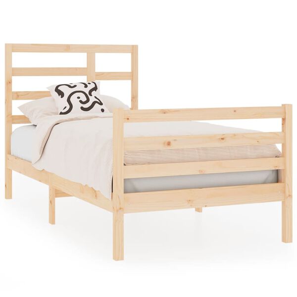 vidaXL Bedframe massief hout 90x190 cm