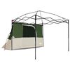 vidaXL Camping Tent Set met dak met opslag 2 pcs Groen Taffeta en Stof