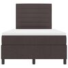 vidaXL Boxspring bed met matras met LED Donkerbruin 120 x 190 cm Stof