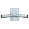vidaXL Vlaggen Mast Houder Zilver 11,5 x 7,5 x 0,2 cm Staal