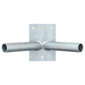 vidaXL Vlaggen Mast Houder Zilver 11,5 x 7,5 x 0,2 cm Staal