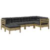 vidaXL 6-delige Loungeset met kussens ge&iuml;mpregneerd grenenhout