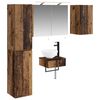 vidaXL Badkamermeubelset 5 st Oud hout Bewerkt hout en glas