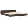 vidaXL Bedframe met hoofdeinde Donkerbruin 180 x 200 cm Stof