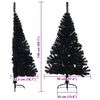 vidaXL Kunstmatig Voorverlicht Kerstboom met 150 LED Zwart 150 cm PVC