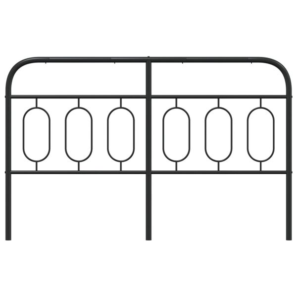 vidaXL Vervangend hoofdbord 137 cm metaal zwart