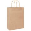 vidaXL Papieren zakken 250 st met hengsels 26x12x35 cm bruin