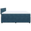 vidaXL Boxspring met matras fluweel blauw 180x200 cm