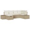 vidaXL Bankstel 6 st poly rattan