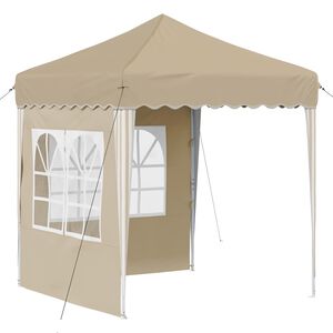 vidaXL Pop-up partytent 195 x 195 x 245 cm Cr&egrave;mekleurig Oxford Stof