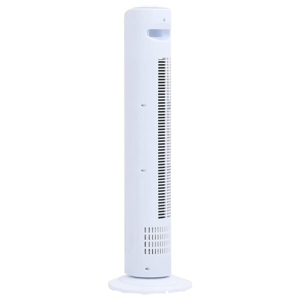 vidaXL Torenventilator met afstandsbediening en timer &oslash;24x80 cm wit
