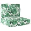 vidaXL Pallet Kussen Set Bloemen 2 pcs Groen Bladpatroon Oxford Stof