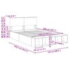 vidaXL Bedframe met plank met hoofdeinde Wit 150 x 200 cm Bewerkt hout