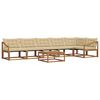 vidaXL Buiten bankenset met kussen 7 pcs Natuurlijk en Beige