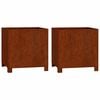 vidaXL Plantenbakken met poten 2 st roestig 40x40x40 cm cortenstaal