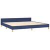 vidaXL Bedframe met hoofdeinde stof blauw 200x200 cm