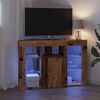 vidaXL Hoek LED TV Kast Oudhout 100x40x68cm Bewerkt hout