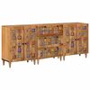 vidaXL Dressoir 3 st 60 x 33,5 x 75 cm Massief Mango Hout Naturel