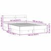 vidaXL Bedframe met LED Sonoma 137 x 190 cm Bewerkt hout