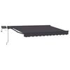 vidaXL Handmatige Luifelhouder met LED's Antracietkleurig 3 x 2,5 m