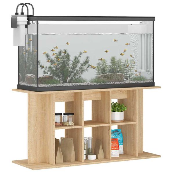 vidaXL Aquariumstandaard Sonoma Eiken 120x40x60 cm Bewerkt Hout