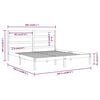 vidaXL Bedframe zonder matras massief grenenhout 200x200 cm