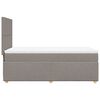 vidaXL Boxspring met matras stof taupe 90x200 cm