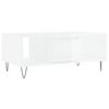 vidaXL Salontafel 90x50x36,5 cm bewerkt hout hoogglans wit